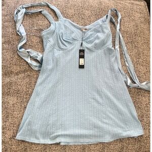 NWT Fashion Nova Women's 1X Light‎ Blue Delicate Touch Mini Dress